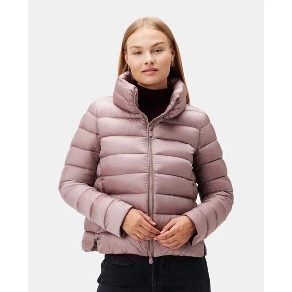 Save The Duck Elsie Puffer Jacket 4(XL) Animal-Free Nylon Zip Slim Fit Fall - Picture 1 of 12